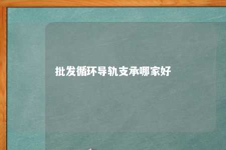 批发循环导轨支承哪家好 